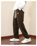 AIDASE  -  Corduroy pants for men in spring and autumn straight tube hanging feeling casual men's style loose winter with added velvet men' aidase-shop