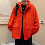 Aidase Black Men Hooded Jacket Bomber Jacket Spring and Autumn Men's Windbreakers Zipper Coats Loose Cargo jackets Outerwear 5XL aidase-shop