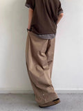 AIDASE  -  Autumn New Sle Retro Japanese y Workwear Wide Leg Casual Loose Long Pants Men Women Drapey Polyester Youthful Energy aidase-shop