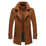 Aidase Men's Fashion Warm Autumn&Winter Jackets Trench Herrenmantel Coat for Men Double Collar Coat Jackets Mens Windproof Coats aidase-shop
