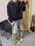 AIDASE  -  American Hip Hop Y2k Clothes Vintage Pants Design Camo Patchwork Jeans Men's Casual Straight Leg Pants designer clothes men aidase-shop