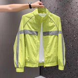 AIDASE  -  Summer New Men's Fashionable Comfortable Sun Protection Jacket Color Block Stand Collar Coat Windproof aidase-shop