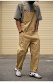 AIDASE  -  Men's Loose Khaki Bib Overalls Casual Big Pockets Cargo Pants Adjustable Suspenders Jumpsuits Coveralls Dungarees aidase-shop