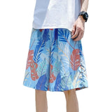 AIDASE  -  Ice Silk Five-Quarter Men's Shorts Digital Print Cooling Holiday Dopaamine Hong Kong Style Summer Casual Straight Leg Pants aidase-shop