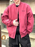 AIDASE  -  Japanese Loose Dropped Shoulder Baseball Jacket for Men's Spring Autumn Chest Letter Flight Jacket College Trendy Casual Coats aidase-shop
