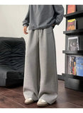 AIDASE  -  Scimitar Trousers Men's Winter Oversize Lazy and Relaxing Pants Straight Wide-leg Pants aidase-shop
