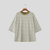 AIDASE  -  Men T Shirt Striped Summer O-neck Short Sleeve Male Tee Tops Streetwear Korean Style Fashion Casual Men Clothing aidase-shop