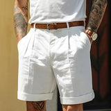 AIDASE  -  Men's Shorts Summer Pleated Pockets Comfortable Breathable Fashion Casual Versatile Men's Clothing aidase-shop