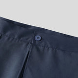 AIDASE  -  Men Wide Leg Pants Solid Color Button Joggers Casual Irregular Trousers Men Streetwear Loose 2025 Fashion Men Long Pants aidase-shop