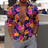 AIDASE  -  Comfort Roll-Up Sleeves Men'S Slim Fit Shirt Men Long Sleeve Winter Casual Printed Shirts Fashion Top Blouse Shirts For Man 셔츠 aidase-shop