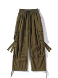 AIDASE  -  Loose Fit American Retro Workwear Casual Pants for Men High Waist Long Trousers Trendy Street Sle Baggy Cuffed Trousers aidase-shop