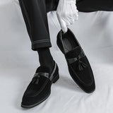 AIDASE  -  Fashion Brand Men's Breathable and Non Slip Casual Leather Shoes Spring New Item Men's Comfortable Tassel Suede Leather Loafers aidase-shop