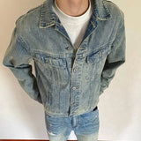 AIDASE  -  Washed Denim Jacket Casual Loose Fashionable American Style Spring Autumn New Youth Popular Outerwear Polyester Fabric aidase-shop