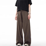 AIDASE  -  American Fashion Brand High-end Draped Trousers for Men and Women Retro Belt Loose Versatile Straight Casual Pants aidase-shop