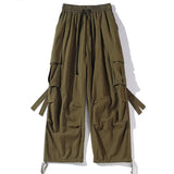 Aidase Black Cargo Pants for Men Oversize Cargo Trousers Male Green Loose Casual Japanese Streetwear Hip Hop Pocket Big Size