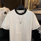 AIDASE  -  Men's Clothing Summer Men's Personalized Round Neck Simple Luxury Breathable T-Shirt Comfortable Lightweight Custom Design aidase-shop