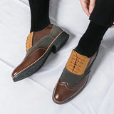 AIDASE  -  Retro Men's Dress Shoes Trend Casual Business Social Leather Shoes For Men Wedding Oxfords Shoes Men Classic Party Brogues Male aidase-shop