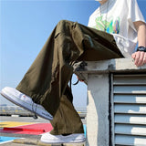 AIDASE  -  Japanese Overalls Men Functional Multi-pocket Pants Korean Urban Streetwear Trend High-end Elastic Waist Lace Casual Trousers aidase-shop