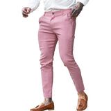 AIDASE  -  Men's Twill Cotton Stretch Fashion Youth Street Slim Pencil Skinny Pants aidase-shop