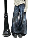 AIDASE  -  American Vintage New Fashion Men's Blue Casual Trendy Cool Simple Basic Oversized Cargo Jeans Pants Male Denim Trousers Clothes aidase-shop