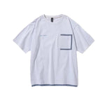 AIDASE  -  Summer Casual Loose Men's T-shirt Short Sleeve round Neck Pocket Design Fashionable Half Sleeve Base Shirt Couple's Top aidase-shop