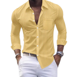 AIDASE  -  Vintage Plaid Printing Shirts Men's Long Sleeve Button-up Turn-down Collar Casual Shirt Spring Autumn Daily Leisure Mens Shirts aidase-shop