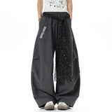 AIDASE  -  American Style Men's Scimitar Casual Pants Pleated Sequin Belt Elastic Waist Design Loose Straight-leg Men Trousers 21E6680 aidase-shop