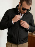 AIDASE  -  Casual Zip-up Stand Collar Jackets Mens Spring Fashion Solid Color Slim Outerwear Men Autumn Stylish Long Sleeve Cardigan Jacket aidase-shop