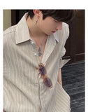 AIDASE  -  Korean Version Solid Color Elastic Fashionable Top Men Solid Color Free Long-sleeved Shirt for Autumn New High-end Trendy Shirt aidase-shop