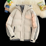 Aidase Autumn Winter Korean Fashion Trend Hooded Cotton-Padded Jacket Men Casual Loose Thick Warm Parka Coat Winter Puffer Jacket Men aidase-shop