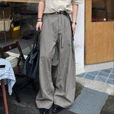AIDASE  -  Men Pants Solid Color Loose Button Joggers Casual Straight Trousers Men Streetwear 2025 Fashion Male Long Pants S-5XL aidase-shop