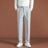 AIDASE  -  Navy Blue British Trendy and Fashionable Drooping Trousers for Men's Tapered Casual Straight Business Suit Pants aidase-shop
