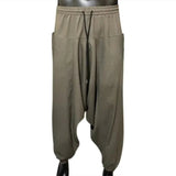 AIDASE  -  Linen Casual Trousers Men's Japanese Wide-leg Pants Summer Cotton Linen Loose Bloomers Large Size Indian Meditation Pocket Pants aidase-shop