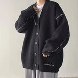 AIDASE  -  Loose Thiened Knitted Men's Sweater Coat V-Ne Casual Sle Autumn Winter Faionable Outerwear for Men Couple's Cardigan aidase-shop