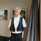 Aidase Summer New Niche Design Outer Workwear Korean Style High-end Functional Cargo Suit Vest Men's Jacket Trendy Vest Aesthetic Chic aidase-shop