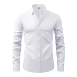 AIDASE  -  Men's Dress Shirt Regular Fit Satin Silk Solid Luxury Wedding Shirt aidase-shop