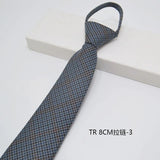 AIDASE  -  British Style Fashion TR Fabric Plaid Neck Ties For Men Formal Brown Khaki Wool Clip Tie Luxury Soft Free Knot Lazy-tie Cravat aidase-shop