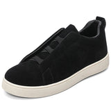 AIDASE  -  Spring men's thick soled board shoes high-quality suede leather casual sports shoes comfortable and fashionable low top shoes aidase-shop