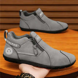 AIDASE  -  Men's Casual Slip-On Work Shoes Lightweight Spring Autumn Winter Seasonal Flat Bottom Sports Shoes Comfortable All-Match Bean... aidase-shop