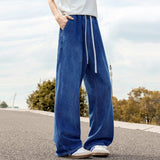 AIDASE  -  Korean Streetwear Baggy Jeans Men Fashion Loose Straight Wide Leg Denim Pants Autumn New Men's Brand Clothing Long Jean Trousers aidase-shop