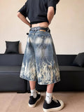 AIDASE  -  Summer New Men Tide Original Design Chic American Youth Fashion Capris High Street Style Jeans Straight Loose Shorts HK5239 aidase-shop