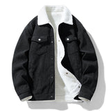 Aidase Men's Jackets and Coats Fashion Warm Corduroy Thick Coats 2024 Winter Fashion Men's Coats Down Jackets Men's Cotton Clothing
