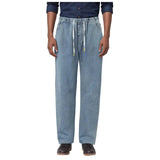 AIDASE  -  Men Casual Long Pants Men'S Fit Straight Leg Elastic Waist Jeans With Drawstring Work Commute Pantalon Zippé Entrejambe Homme aidase-shop