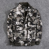 Aidase Autumn Winter Multi-pocket Jacket Men's Casual  Velvet Workwear Cargo Zipper Coat Pure Cotton  Puffer Jacket aidase-shop