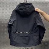 Aidase  New Workwear Hooded Loose Jacket Men's Korean Version Versatile Submachine Jacket Youth Fashion Hooligan Jacket