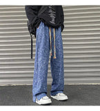 AIDASE  -  Creative Tie-Dye Casual Pants Men's American High Street Trend Straight Leg Stylish Sportswear aidase-shop
