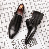 AIDASE  -  Classic Men Loafers Men Casual Comfortable Fashionable Pointed Leather Shoes Men Gentlemen's Banquet Social Shoes aidase-shop