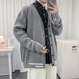 AIDASE  -  Japanese Style Cardigan Sweater Men Autumn Loose Casual Knitwear Streetwear Fashion aidase-shop