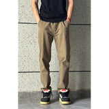 AIDASE  -  Pure Cotton Casual American Retro Faded Cleanfit Slim Fit Khaki een Work Pants Long Trousers Men Straight Cut Regular aidase-shop