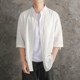 AIDASE  -  Loose Roll-Up Sleeves Men'S Button Down Shirt Men Fashion Spring Summer Casual Short Sleeve Turndown Neck Roupas Masculinas aidase-shop